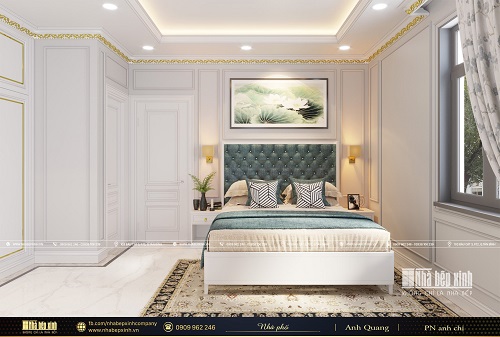 Thiết kế nội thất phòng ngủ tân cổ điển đẹp tại Khu dân cư Dương Hồng Garden House - NBX505